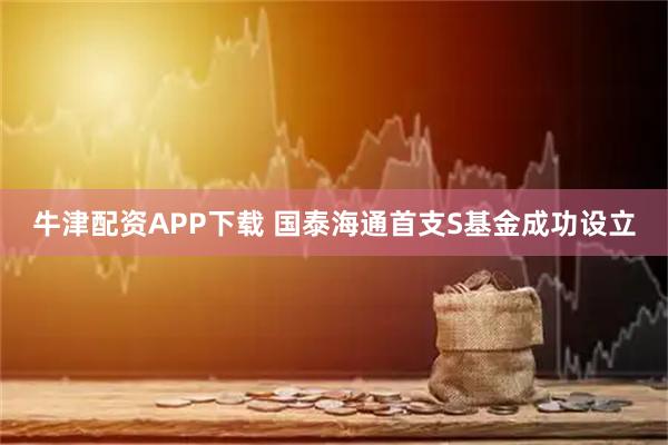 牛津配资APP下载 国泰海通首支S基金成功设立
